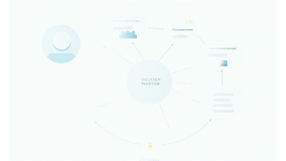 Diagram illustrating secure data flow from user to personalized insights, emphasizing data protection.